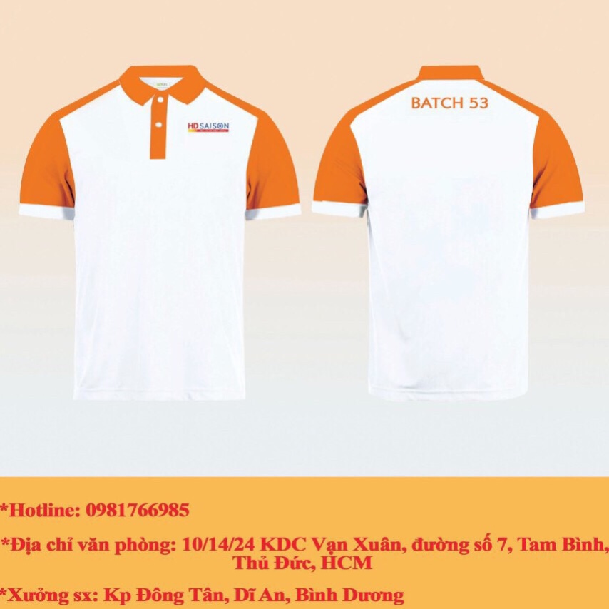 Áo Thun Đồng Phục Cổ Trụ - HD Saison
